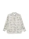 Max Mara Patterned Buttoned Shirt In Neutral
