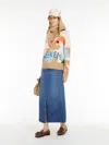 Max Mara Patterned Cotton Yarn Jumper In Orange