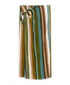 Max Mara Patterned Crepe De Chine Pareo Skirt In Brown