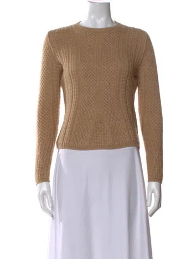 Pre-owned Max Mara Patterned Crew Neck Sweater In Neutral