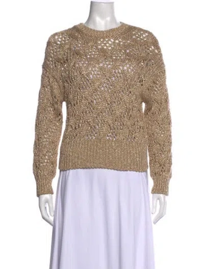 Pre-owned Max Mara Patterned Crew Neck Sweater W/ Tags In Neutral