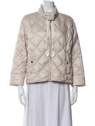 Pre-owned Max Mara Patterned Down Jacket In Neutrals