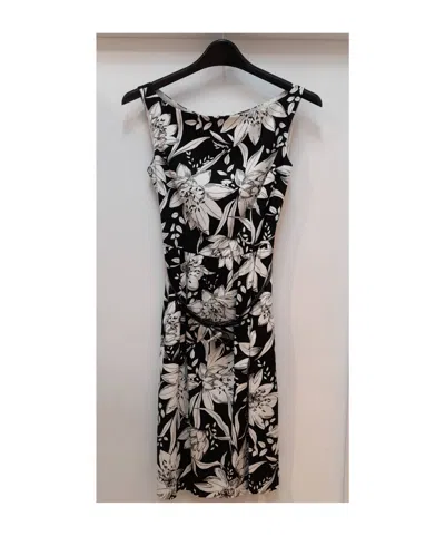 Max Mara Patterned Dress In Black