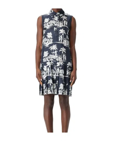Max Mara Patterned Dress In Black