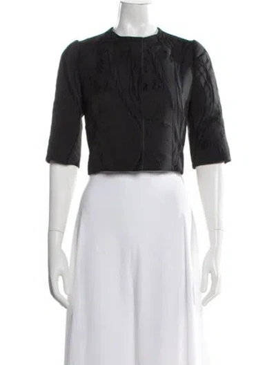 Pre-owned Max Mara Patterned Jacket In Black