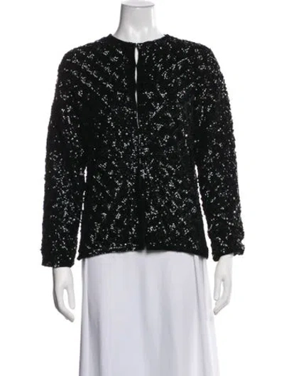 Pre-owned Max Mara Patterned Jacket In Black