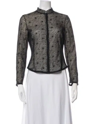Pre-owned Max Mara Patterned Jacket In Black