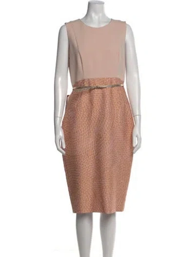 Pre-owned Max Mara Patterned Knee-length Dress In Neutral