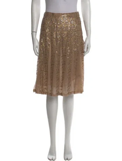 Pre-owned Max Mara Patterned Knee-length Skirt In Neutral