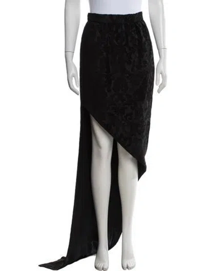 Pre-owned Max Mara Patterned Long Skirt W/ Tags In Black