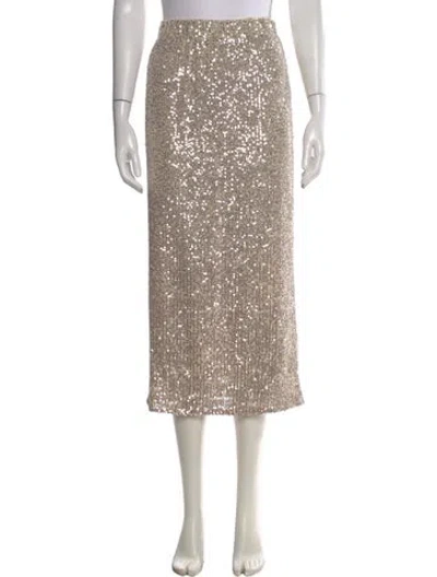 Pre-owned Max Mara Patterned Midi Length Skirt In Neutral
