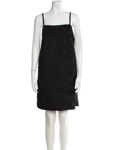 Pre-owned Max Mara Patterned Mini Dress W/ Tags In Black
