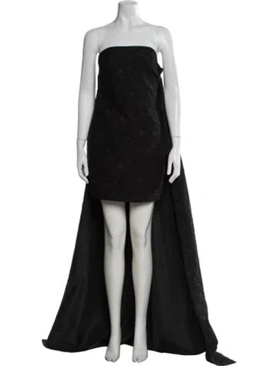 Pre-owned Max Mara Patterned Mini Dress W/ Tags In Black