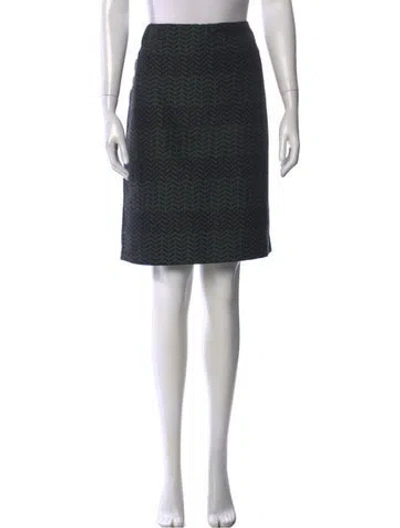 Pre-owned Max Mara Patterned Mini Skirt In Black