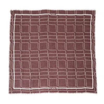Max Mara Patterned Scarf In Brown