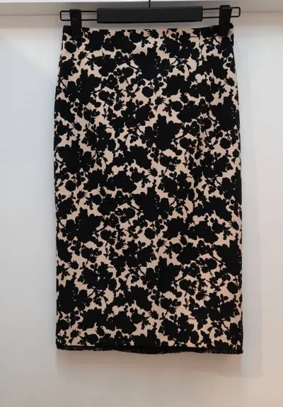 Max Mara Patterned Skirt In Black