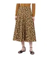 Max Mara Patterned Skirt In Brown