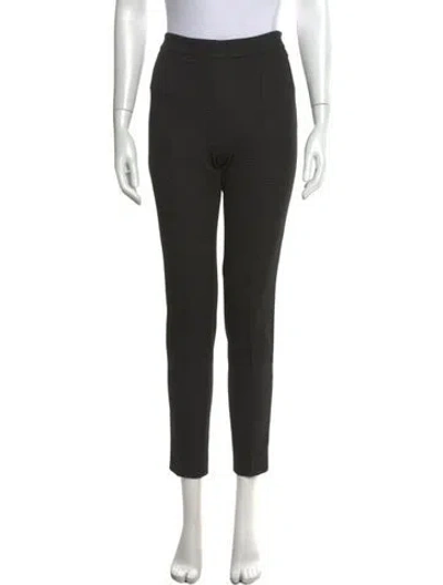 Pre-owned Max Mara Patterned Straight Leg Pants In Black