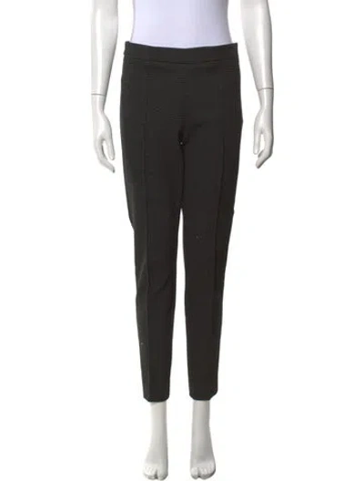 Pre-owned Max Mara Patterned Straight Leg Pants In Black