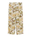 Max Mara Patterned Twill Pyjama Trousers In Yellow