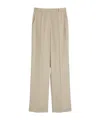 Max Mara Patterned Wool Trousers In Brown