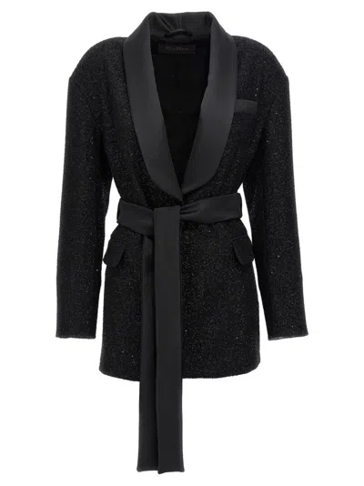 Max Mara Pau Kimono Jacket In Black