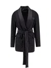 Max Mara Pau Viscose Blend Blazer With All-over Sequins In Black