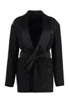Max Mara Pianoforte Pau Kimono Jacket In Black