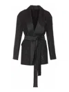 Max Mara Pau Viscose Blend Blazer With All-over Sequins In Black