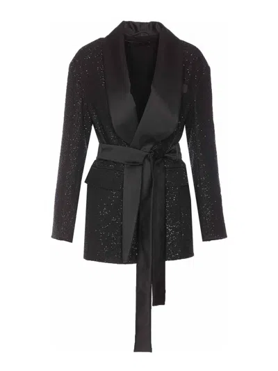 Max Mara Pau Kimono Jacket In Black