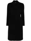 Max Mara Pauline Coat With Adjustable Waist Belt In Black