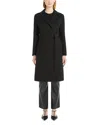 Max Mara Pauline Wool Mid Length Coat In Black
