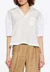 Max Mara Pavidi Linen-knit Polo T-shirt