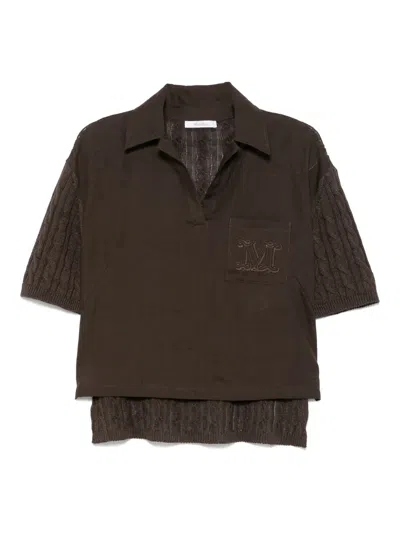 Max Mara Pavidia Oberteil In Braun