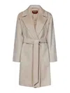 Max Mara Belted Long In Beige