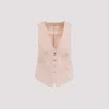 Max Mara Logo-jacquard Waistcoat In Peach