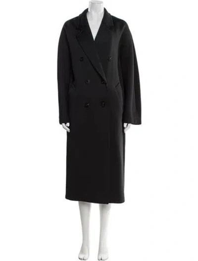 Pre-owned Max Mara Peacoat In Black