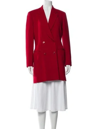 Pre-owned Max Mara Peacoat In Red