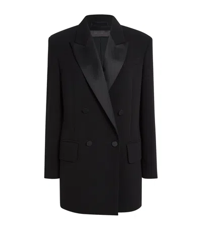 Max Mara Peak-lapel Blazer In Black