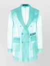 Max Mara Peak Lapels Organza Blazer