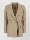 Max Mara Cappuccino Wool Blend Randers Blazer In Neutrals