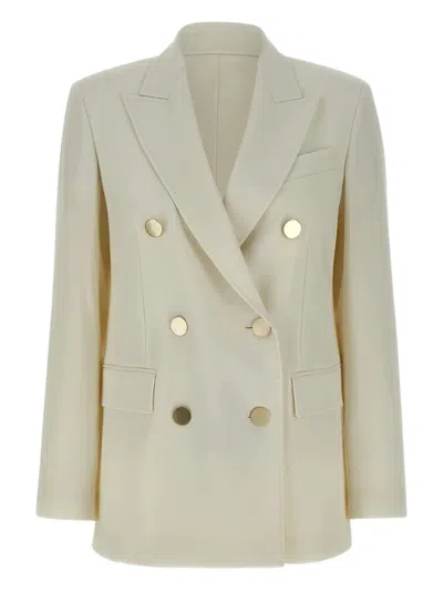 Max Mara Peaked-lapel Double-breasted Blazer In White
