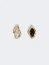 Max Mara Pearl And Rhinestone Earrings In Gold
