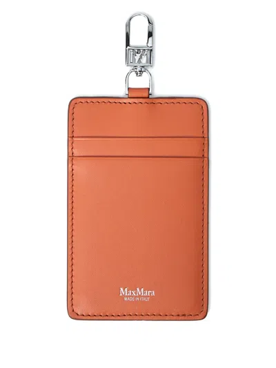 Max Mara Pebble-grain Badge Holder In Multi