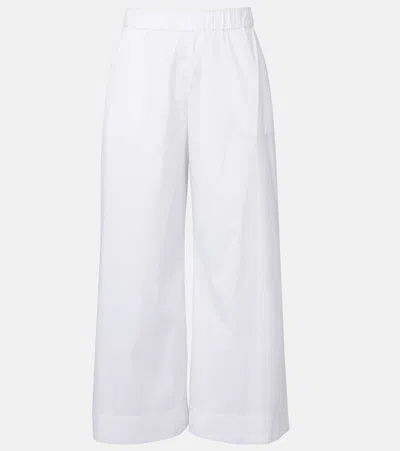 MAX MARA PECE CROPPED COTTON-BLEND WIDE-LEG PANTS