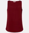 Max Mara Pecora Silk-blend Top In Red