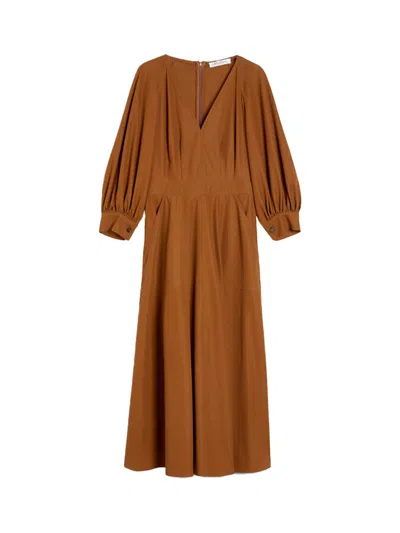 Max Mara Pedaggi Dress Tobacco