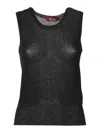 Max Mara Studio Pedone Sleeveless Knitted Top In Black