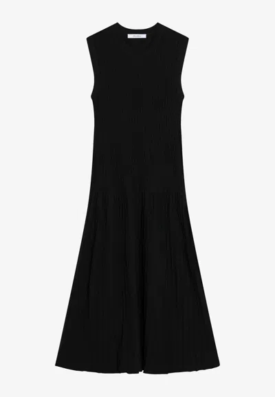 Max Mara Pegizio Crepe Midi Dress In Black
