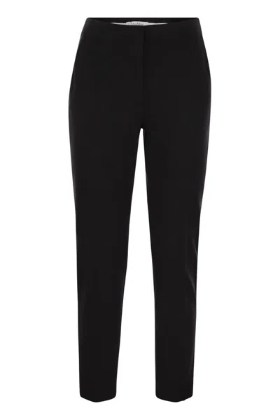 Max Mara Pegno - Viscose Jersey Trousers In Black